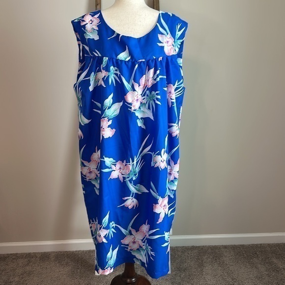 Kailua Sportswear Dresses & Skirts - Vintage Kailua Sportswear Hawaiian Sleeveless Floral Dress Size 2XL GUC